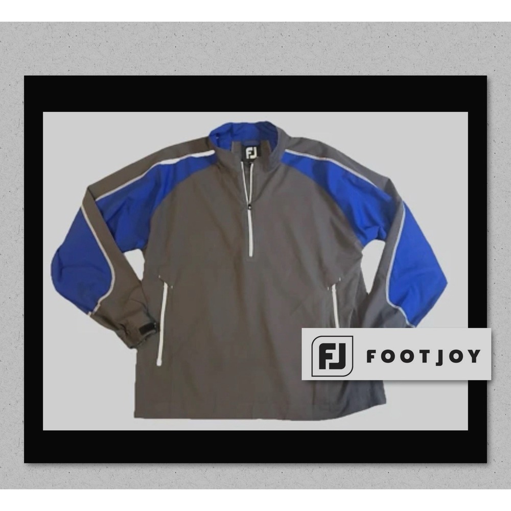 Footjoy Jacket Mens Large Gray  1/4 Zip Windshirt Windbreaker‎ Golf Performance